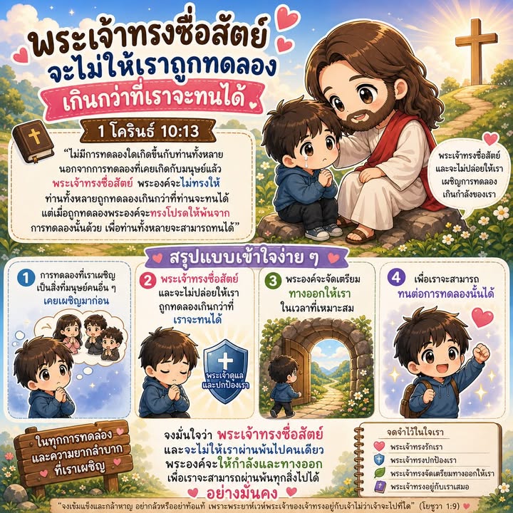 1 โครินธ์ 10:13 กล่าวว่า: