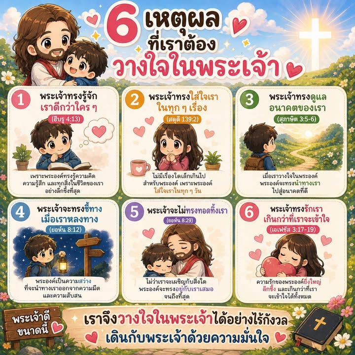 6 เหตุผลที่เราต้องวางใจในพระเจ้า