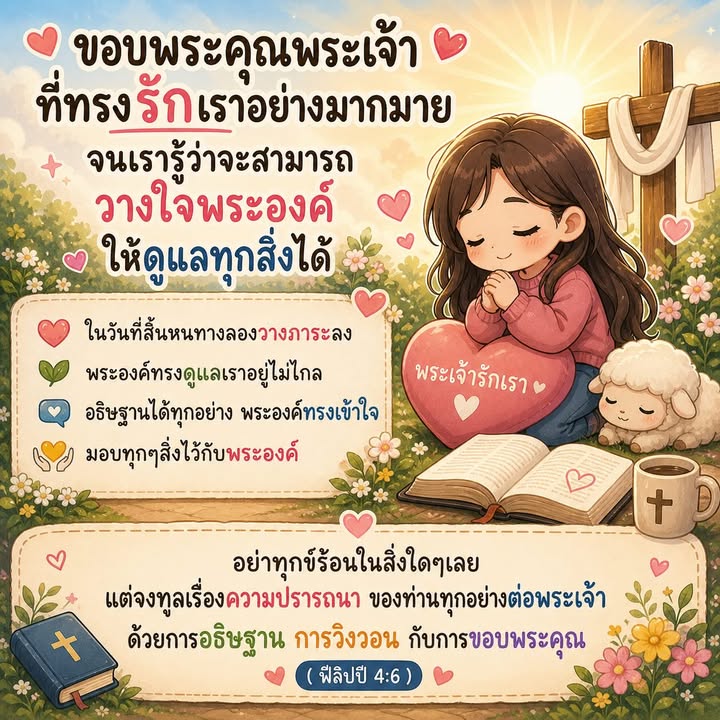 ขอบพระคุณพระเจ้าที่ทรงรักเราอย่างมากมาย