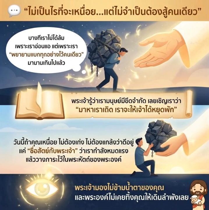 💬 “ไม่เป็นไรที่จะเหนื่อย…แต่ไม่จำเป็นต้องสู้คนเดียว”
