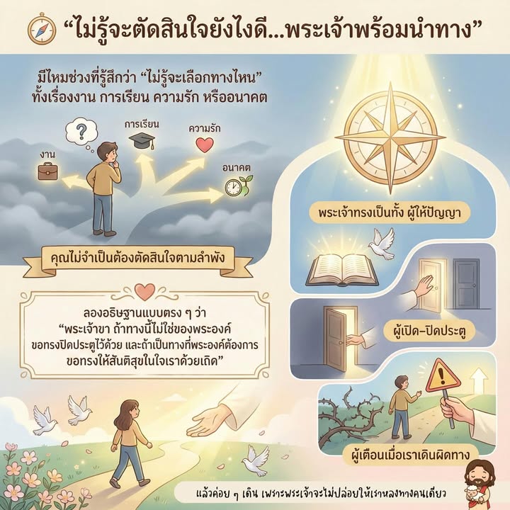 🧭 “ไม่รู้จะตัดสินใจยังไงดี…พระเจ้าพร้อมนำทาง”