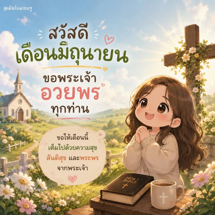 สวัสดีเดือนมิถุนายน ขอพระเจ้าอวยพรทุกท่าน